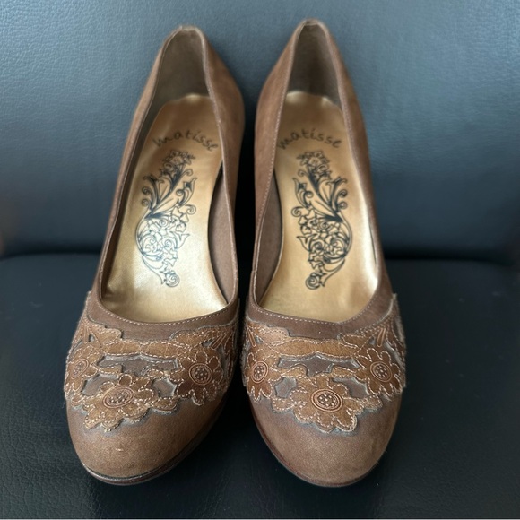 Matisse leather high heels with flower detail - Picture 2 of 9